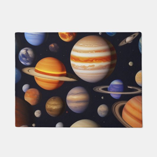 惑星パターン ドアマット (正面)