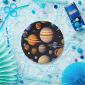 惑星パターン ペーパープレート (パーティー)