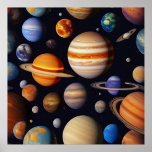 惑星パターン ポスター