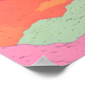 惑星パノラマ：活気ある街と宇宙の融合 ポスター (角)