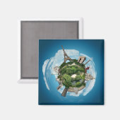 惑星パリ磁石 マグネット (正面/裏面)