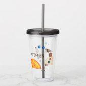 惑星パーソナライズされた銀河系太陽の系太陽 アクリルタンブラー (正面)