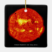 惑星ビーナス太陽を通過する高解像度クリスマス セラミックオーナメント (裏面)