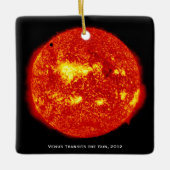 惑星ビーナス太陽を通過する高解像度クリスマス セラミックオーナメント (正面)