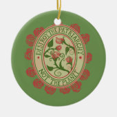 惑星フェミニストではなく家父長制を破壊する セラミックオーナメント (正面)