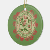 惑星フェミニストではなく家父長制を破壊する セラミックオーナメント (左)