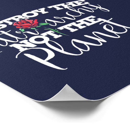 惑星フェミニストではなく家父長制を破壊する ポスター (角)