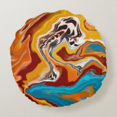 惑星ブリス流体アート ラウンドクッション (裏面)