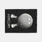 惑星マーキュリー&スターズ フリースブランケット (正面(横))