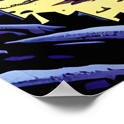 惑星上に基地を作るエイリアン | AIアートポスター ポスター (角)