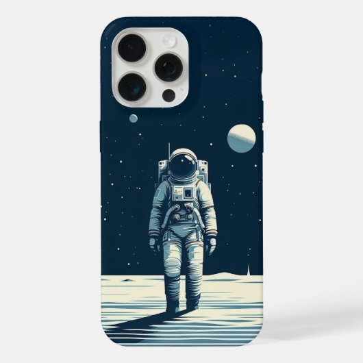 惑星上の宇宙飛行士 iPhoneケース (裏面)