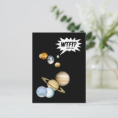 惑星冥王星 WTF!? 笑える科学 ギーク 天文学 ポストカード (スタンド正面)