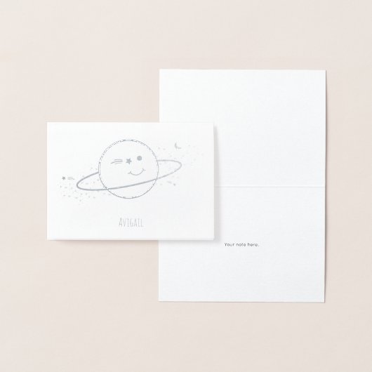 惑星名ひな形 箔カード (ディスプレー)