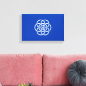 惑星国際的地球の国旗 キャンバスプリント (インサイチュ (リビング))