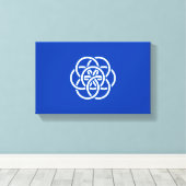 惑星国際的地球の国旗 キャンバスプリント (インサイチュ (ウッドフロア))