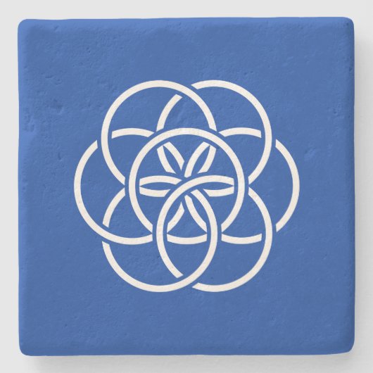 惑星国際的地球の国旗 ストーンコースター (正面)