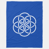 惑星国際的地球の国旗 フリースブランケット (正面)