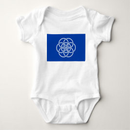 惑星国際的地球の国旗 ベビーボディスーツ
