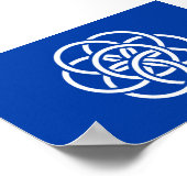 惑星国際的地球の国旗 ポスター (角)