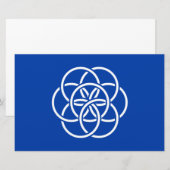 惑星国際的地球の国旗 便箋 (正面/裏面)