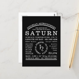 惑星土星詳細天文学シンボル ポストカード