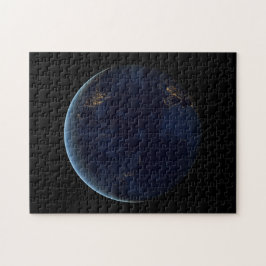 惑星地球のナイトライト（西半球） ジグソーパズル