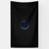 惑星地球のナイトライト(西半球) 横断幕 (縦)