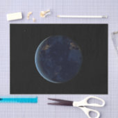 惑星地球のナイトライト（西半球） 薄葉紙 (クラフト)