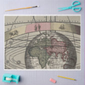 惑星地球の世界地図の切り離し紙 薄葉紙 (クラフト)