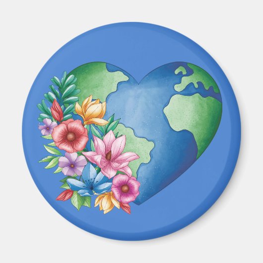 惑星地球ハート マグネット (正面)