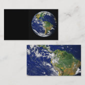 惑星地球宇宙写真ブルースグリーンブラック 名刺 (正面/裏面)