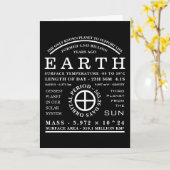 惑星地球詳細天文学シンボル カード (黄色い花)