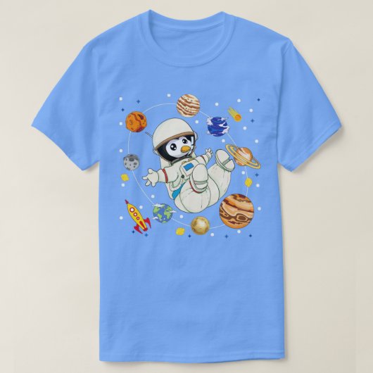 惑星天文学の恋人宇宙宇宙飛行士アニマルペン Tシャツ (デザイン正面)