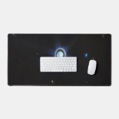 惑星天王星とリングや輪と月JWSTイメージ デスクマット (キーボード&マウス)