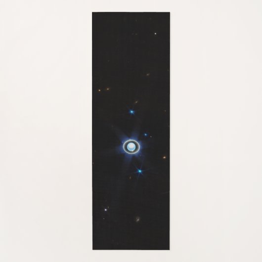 惑星天王星とリングや輪と月JWSTイメージ ヨガマット (正面)