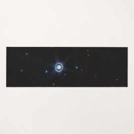 惑星天王星とリングや輪と月JWSTイメージ ヨガマット