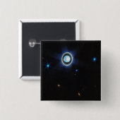 惑星天王星とリングや輪と月JWSTイメージ 缶バッジ (正面&裏面)