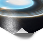 惑星天王星とリングや輪JWSTイメージ フォトプリント (角)