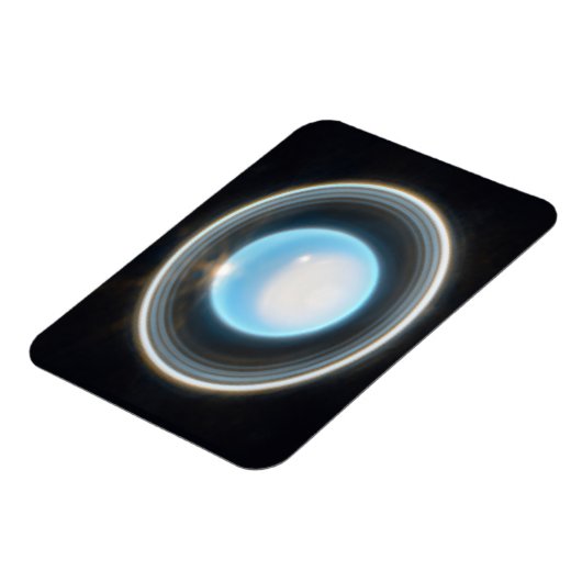 惑星天王星とリングや輪JWSTイメージ マグネット (左側)