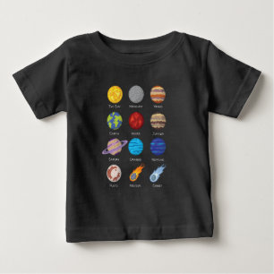 惑星太陽ののスケッチ ベビーTシャツ