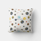 惑星太陽の系パーソナライズされたベビー クッション (正面)