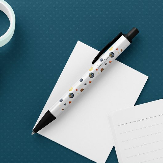 惑星太陽の系パーソナライズされた 黒ボールペン