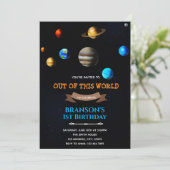 惑星宇宙をテーマにした招待状 招待状 (スタンド正面)