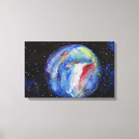 惑星宇宙スター独身の キャンバスプリント (正面)