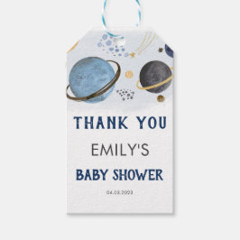 惑星宇宙テーマベビーシャワーありがとう ギフトタグ