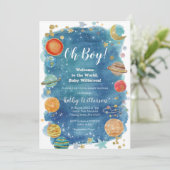 惑星宇宙宇宙ベビーシャワー招待状 招待状 (スタンド正面)