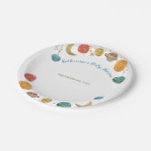 惑星宇宙宇宙ベビーシャワー金ゴールドグリッター ペーパープレート (アングル)