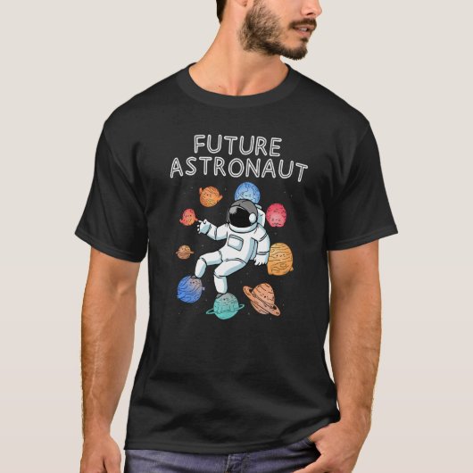 惑星宇宙宇宙青年宇宙飛行士銀河系未来 Tシャツ (正面)