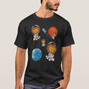 惑星宇宙旅行ロケットアフリカ動物宇宙飛行士 Tシャツ