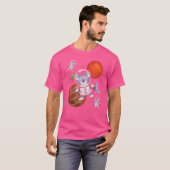 惑星宇宙旅行ロケットオーストラリア動物愛玩動物界 Tシャツ (正面フル)
